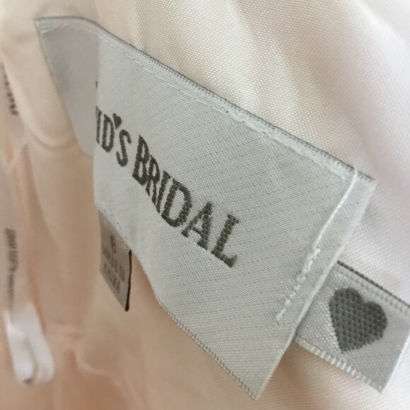 David Bridal Short Tank Lace Dress with V -Neck - Picture 12 of 16